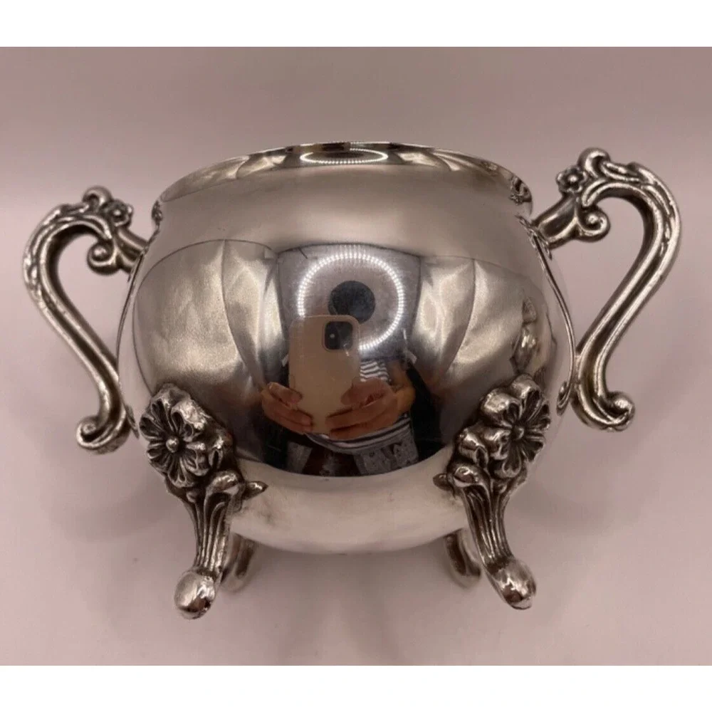 Vintage Leonard Silver Plated Creamer & Sugar Set
